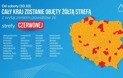 Od 10 października cała Polska będzie w żółtej strefie