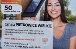 Ogłoszenie dotyczące możliwości pozyskania dotacji do instalacji fotowoltaicznych