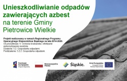 Rusza program pn.  “Unieszkodliwianie odpadów zawierających azbest na terenie Gminy Pietrowice Wielkie”