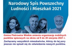 Mobilne punkty spisowe nadal będą dostępne dla Mieszkańców Gminy Pietrowice Wielkie