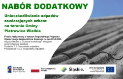 Rusza dodatkowy nabór wniosków do programu pn. “Unieszkodliwianie odpadów zawierających azbest na terenie Gminy Pietrowice Wielkie”