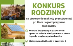 Rodzinny konkurs ekologiczny na makietę  Świat przyjazny środowisku